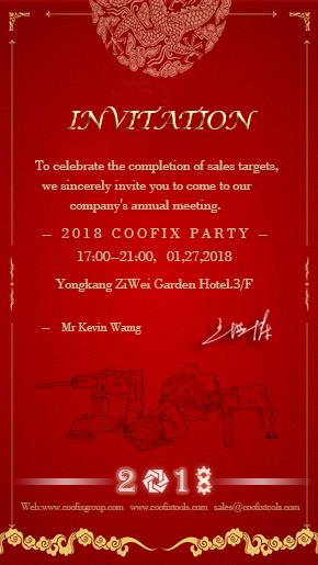 Invito alla festa annuale di COOFIX